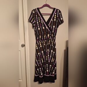 Studio i Stylish And Versatile Deep V-neck Polka Dot Dress